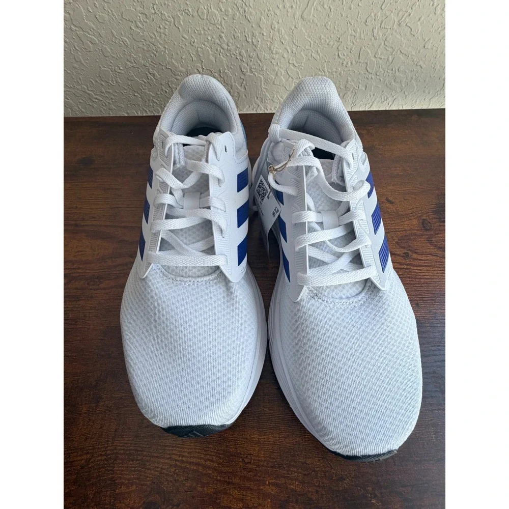 Adidas Galaxy 6 M Mens Running Shoes White Blue IE8141 Size 10 NEW Damaged Box